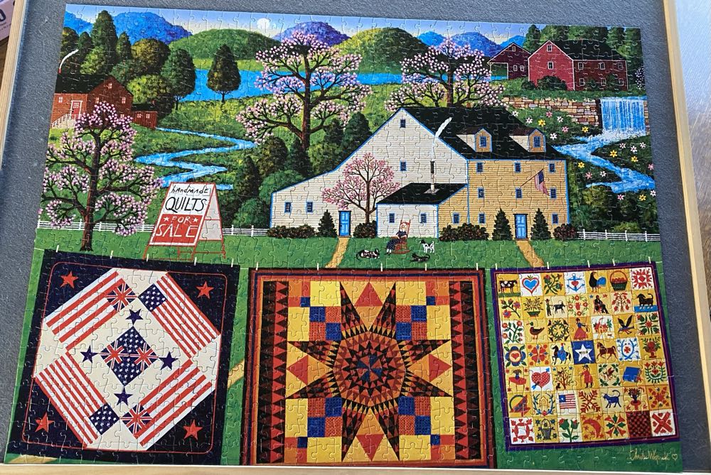 Quiltmaker Lady, The - Buffalo Games 🇺🇸 puzzle collectible [Barcode 079346114863] - Main Image 2