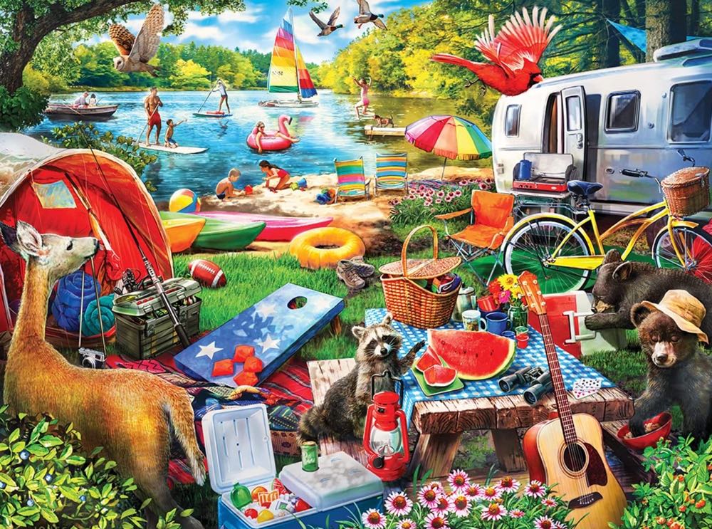 SOLD Campside : Little Rascals - Masterpiece Puzzles puzzle collectible [Barcode 705988319006] - Main Image 2