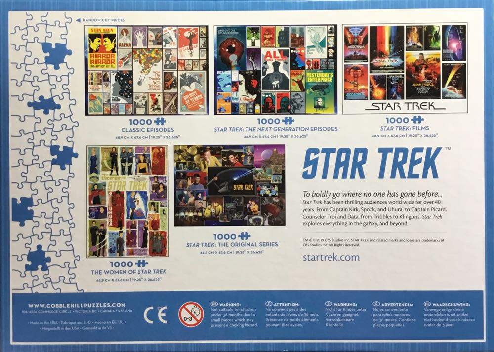 Star Trek: Films - Cobble Hill puzzle collectible [Barcode 625012802239] - Main Image 2