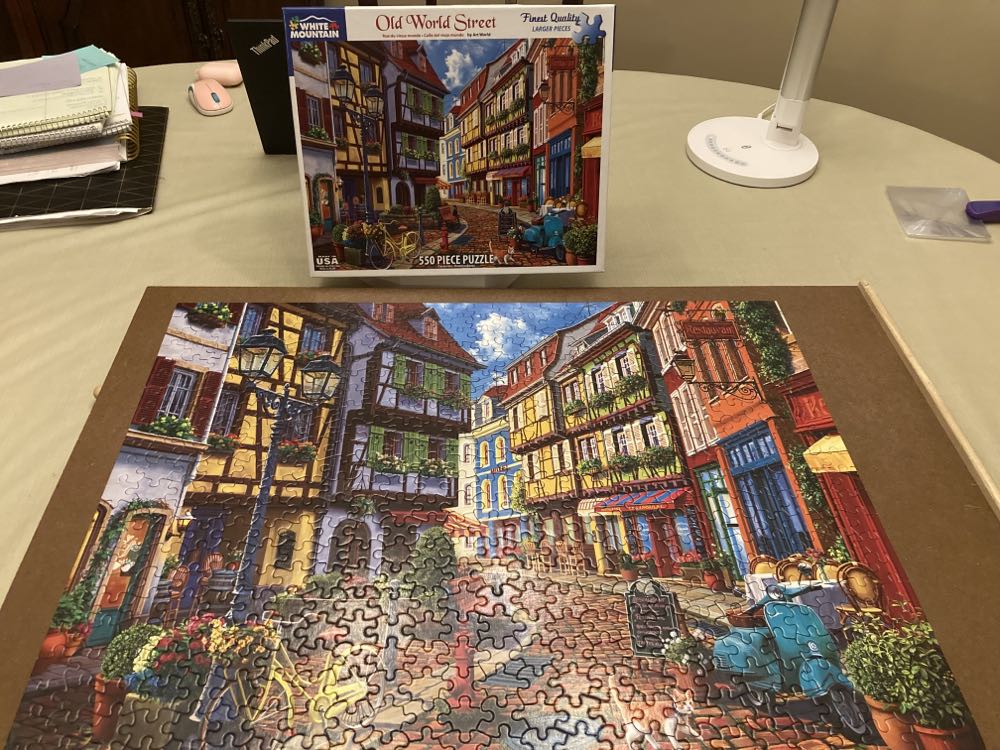 Old World Street - White Mountain Puzzles puzzle collectible [Barcode 724819263349] - Main Image 2