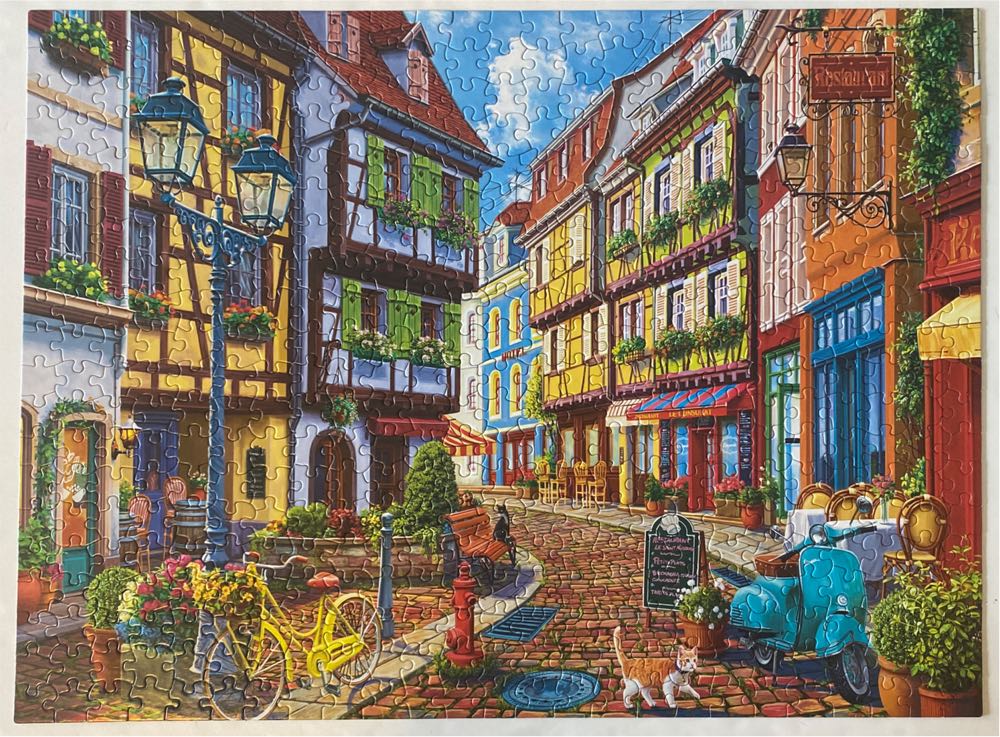 Old World Street - White Mountain Puzzles puzzle collectible [Barcode 724819263349] - Main Image 3