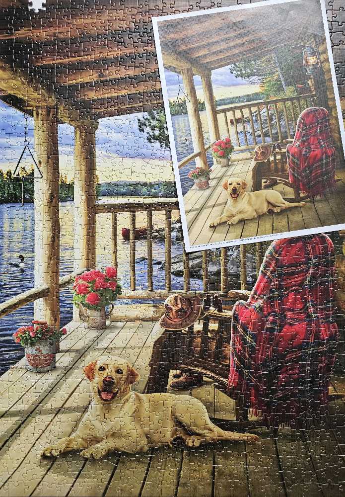 Cabin Porch - Cobble Hill puzzle collectible [Barcode 625012800051] - Main Image 3