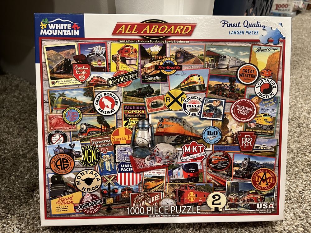 All Aboard - White Mountain Puzzles puzzle collectible [Barcode 724819260591] - Main Image 2