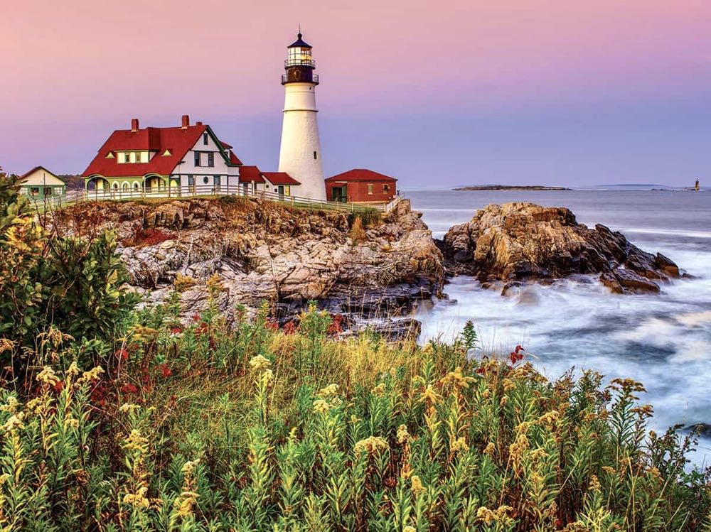 Maine Lighthouse - White Mountain Puzzles puzzle collectible [Barcode 724819258680] - Main Image 2