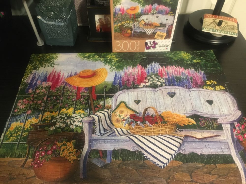 Garden Bench - Milton Bradley (MB) puzzle collectible [Barcode 778988143841] - Main Image 2