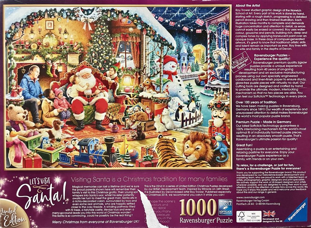 Let’s Visit Santa! (UV) - Ravensburger puzzle collectible [Barcode 4005556153541] - Main Image 3