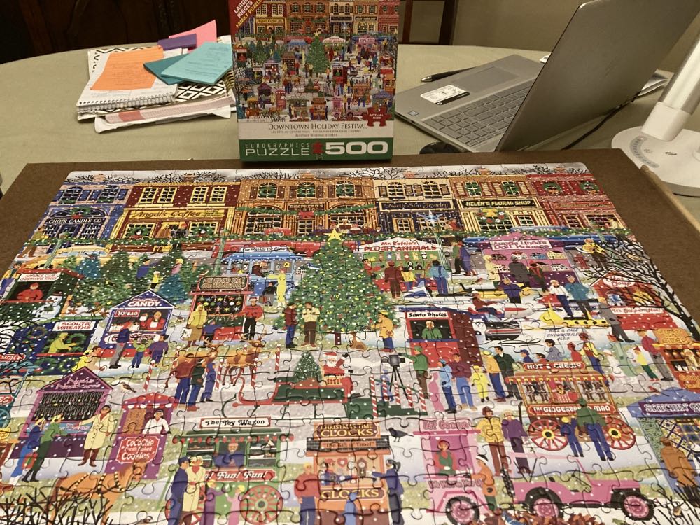 Downtown Holiday Festival - EuroGraphics puzzle collectible [Barcode 628136555036] - Main Image 2