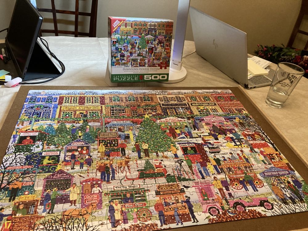 Downtown Holiday Festival - EuroGraphics puzzle collectible [Barcode 628136555036] - Main Image 3