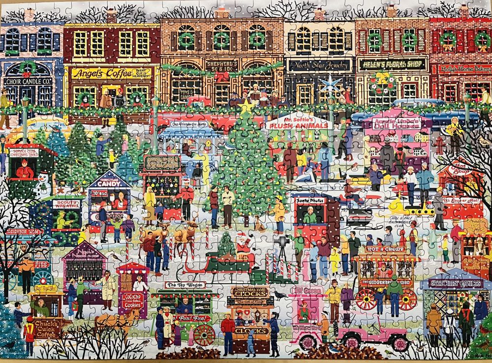 Downtown Holiday Festival - EuroGraphics puzzle collectible [Barcode 628136555036] - Main Image 4