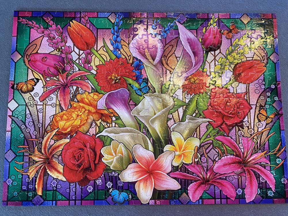 Window Lillies 300 Large Piece Jigsaw Puzzle - Buffalo Games puzzle collectible [Barcode 079346027545] - Main Image 2