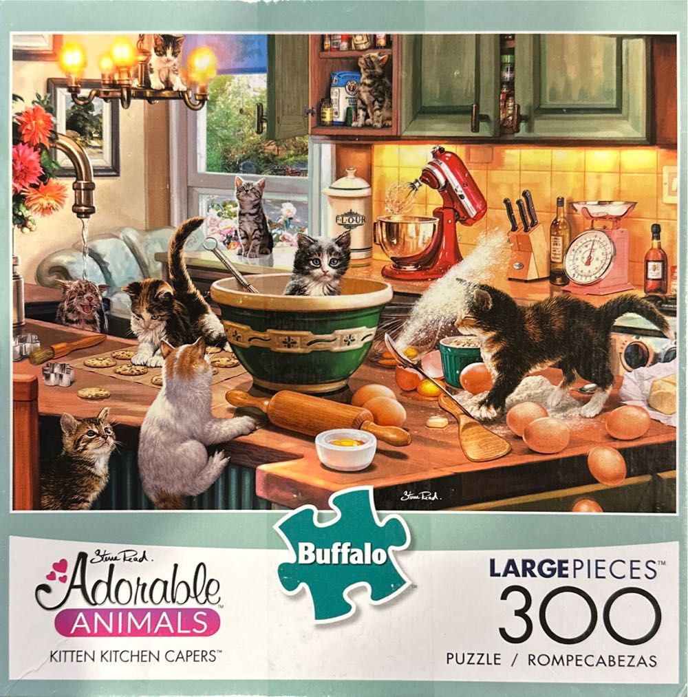 Sold-Kitten Kitchen Capers Teresa Lilly - Buffalo puzzle collectible [Barcode 079346027163] - Main Image 3