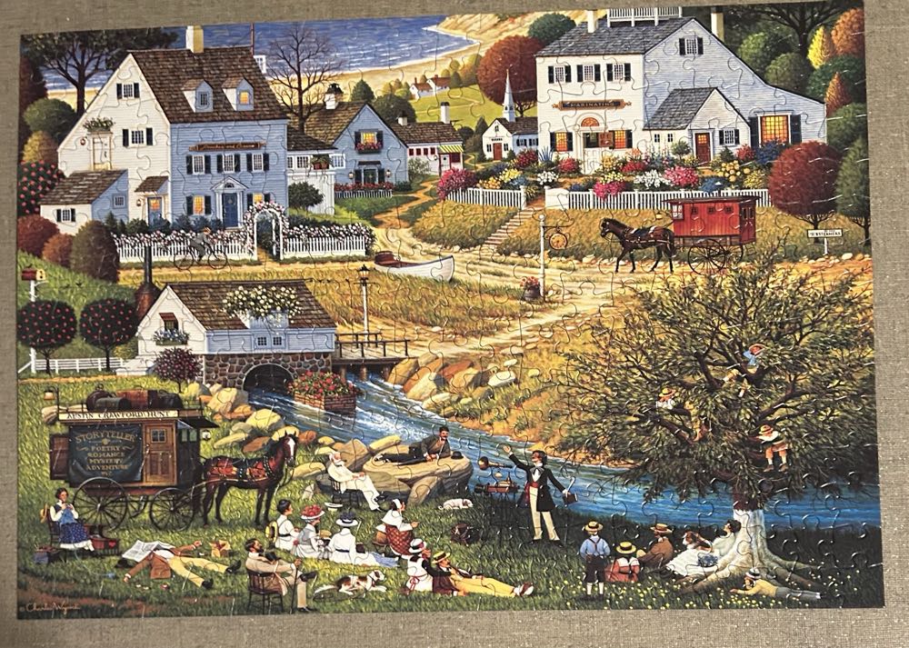 Buffalo Games Charles Wysocki Hound Of The Baskervilles 300 Large Piece Jigsaw Puzzle - Buffalo Wysocki puzzle collectible [Barcode 079346026388] - Main Image 2