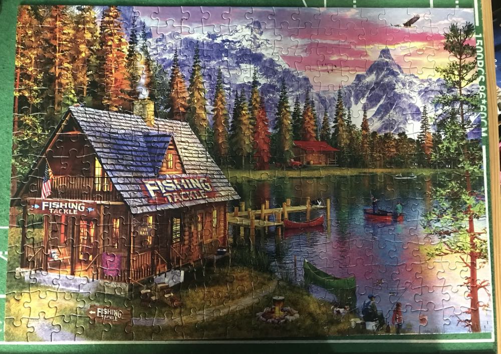 Buffalo Games The Fishing Hut - Buffalo puzzle collectible [Barcode 079346024773] - Main Image 2