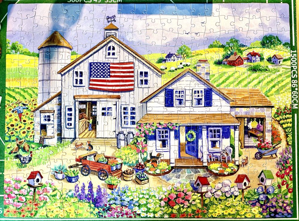Patriotic Farm-Returned - MB Puzzle puzzle collectible [Barcode 778988534595] - Main Image 2