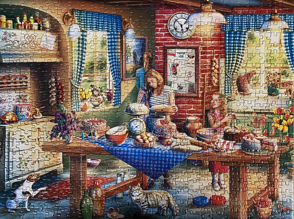 Home Sweet Home - Baking Bread - Master Pieces 🇺🇸 puzzle collectible [Barcode 705988320422] - Main Image 2