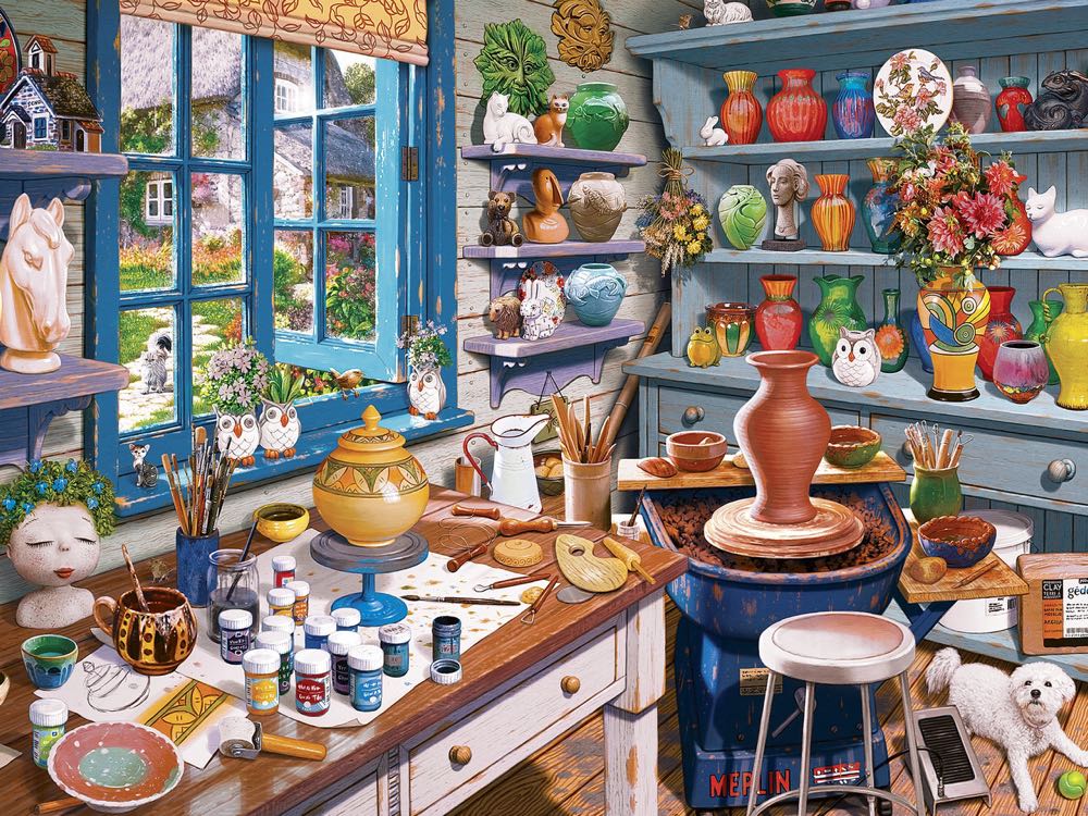 Garden Getaway (The Pottery Shed) - MasterPieces puzzle collectible [Barcode 705988320446] - Main Image 2
