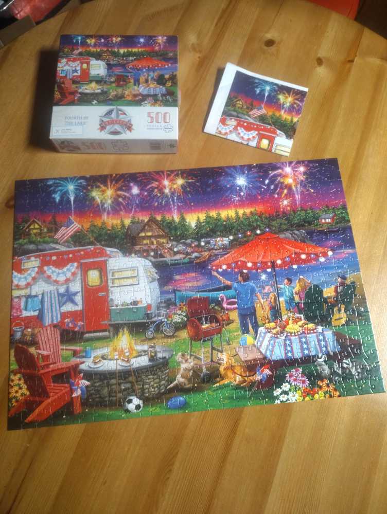 Fourth By The Lake  - Completed - Buffalo puzzle collectible [Barcode 079346332076] - Main Image 4