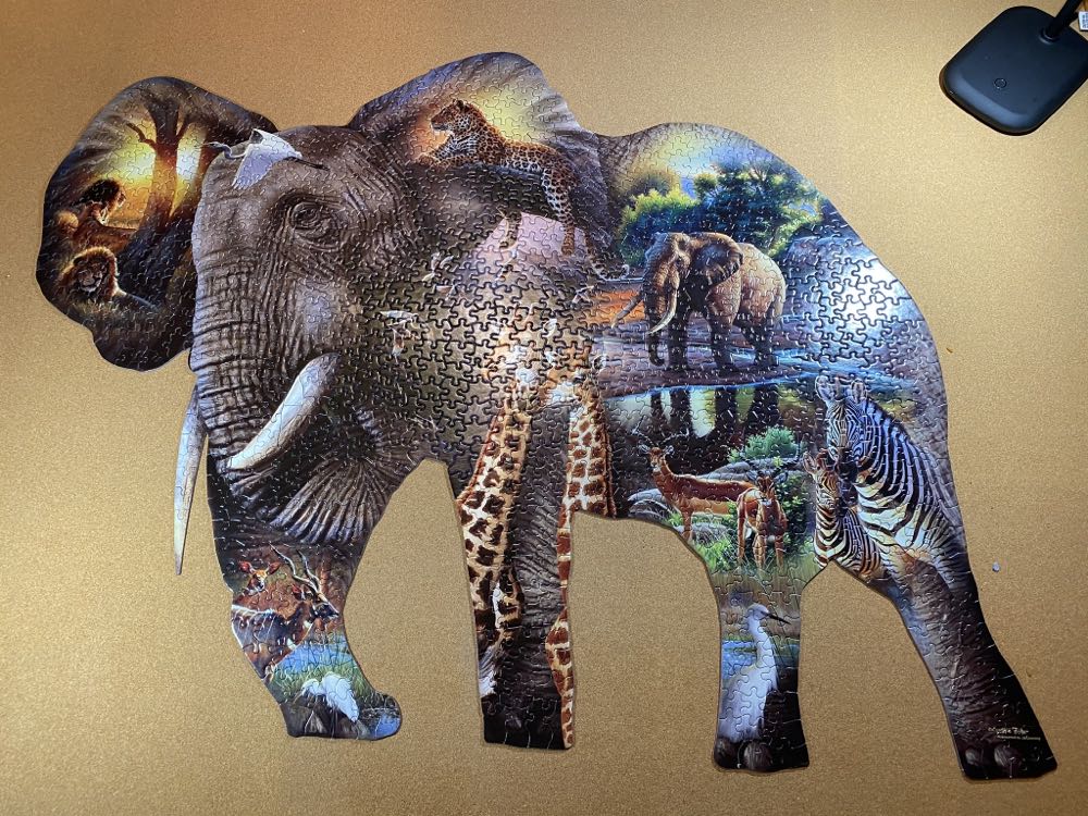 Elephant Habitat - SunsOut puzzle collectible - Main Image 2