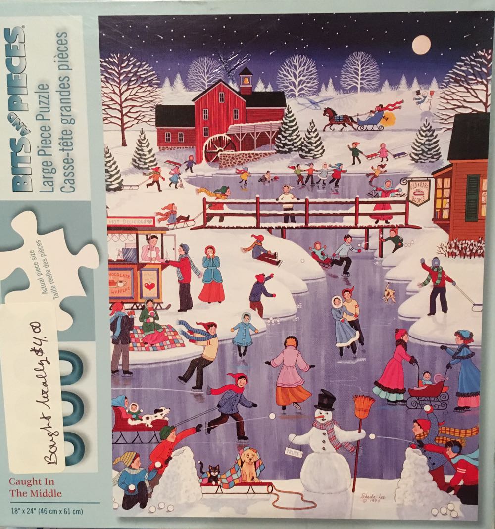 Puzzle Jigsaw Bits & Pieces 300 Lg Pc New Sealed Caught In The Middle Ice Snow  puzzle collectible [Barcode 704812493196] - Main Image 2
