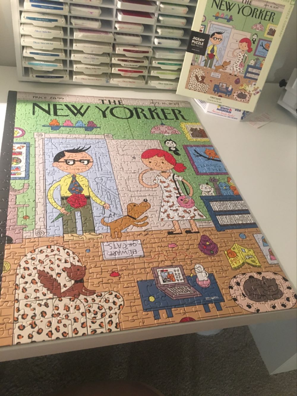 First Date - New York Puzzle Co. puzzle collectible [Barcode 819844017729] - Main Image 2