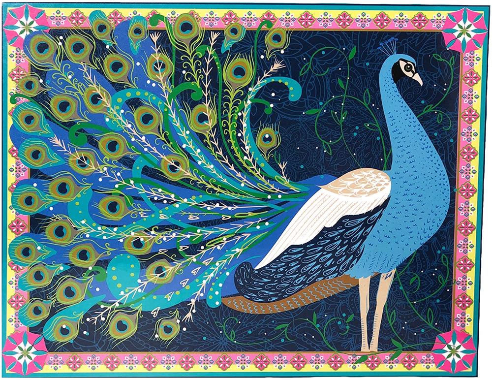 Elegant Peacock 500 Piece - Page Publications puzzle collectible [Barcode 9781648330254] - Main Image 3
