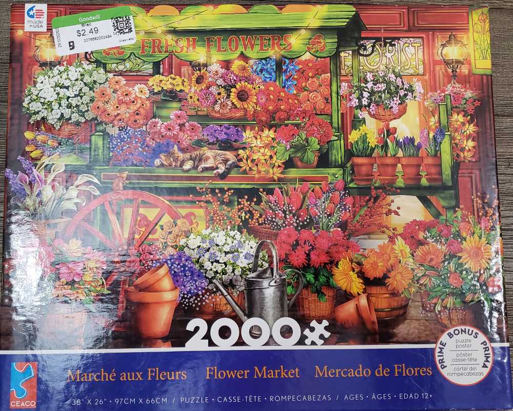 Flower Market - Ceaco 🇺🇸 puzzle collectible [Barcode 021081350112] - Main Image 2