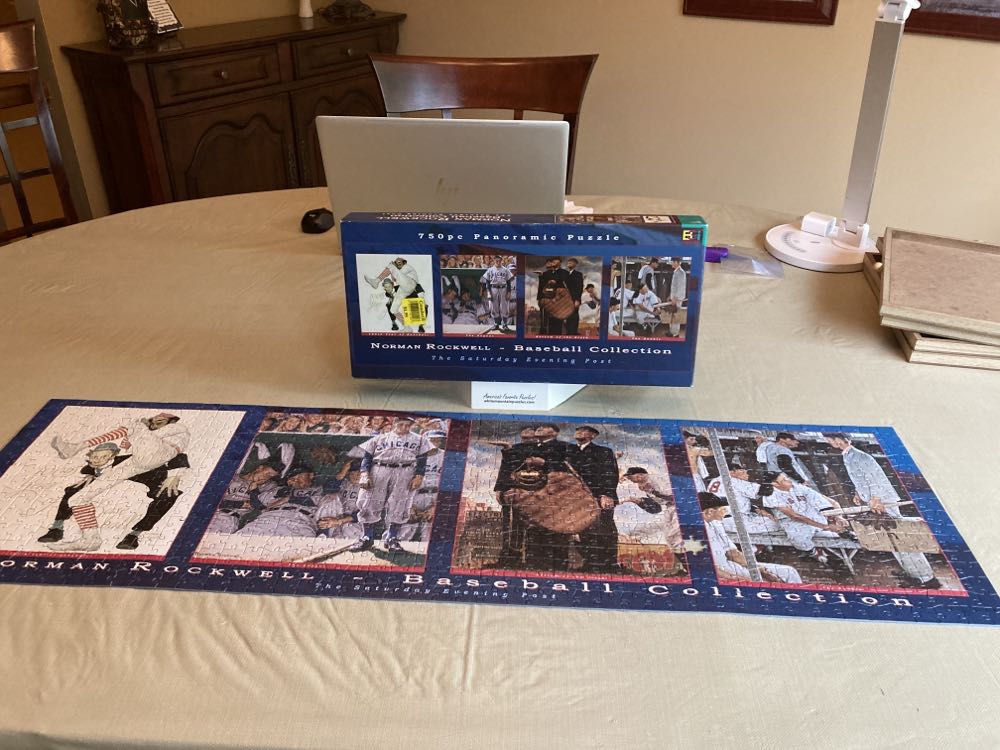 Norman Rockwell Baseball Collection Panoramic Jigsaw Buffalo Games 750pc - BGi Puzzles puzzle collectible [Barcode 079346140923] - Main Image 2