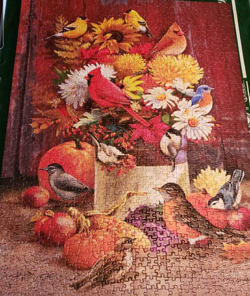 Autumn Bouquet  - Cobble Hill puzzle collectible [Barcode 625012801836] - Main Image 4