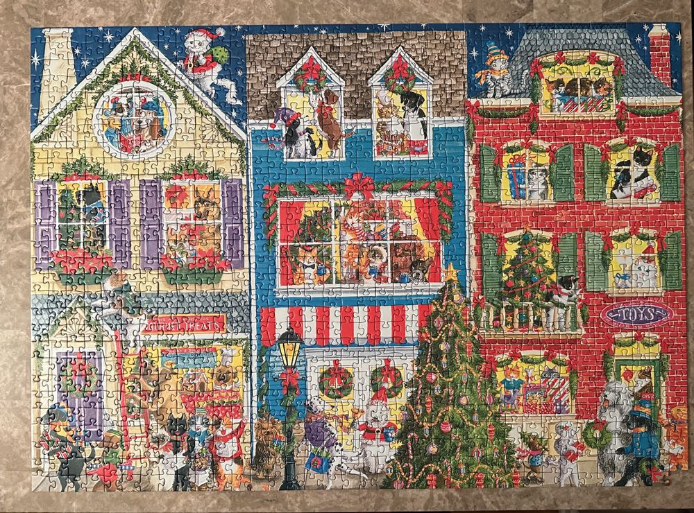 Christmas On Pet Street - Ravensburger puzzle collectible [Barcode 4005556197354] - Main Image 3