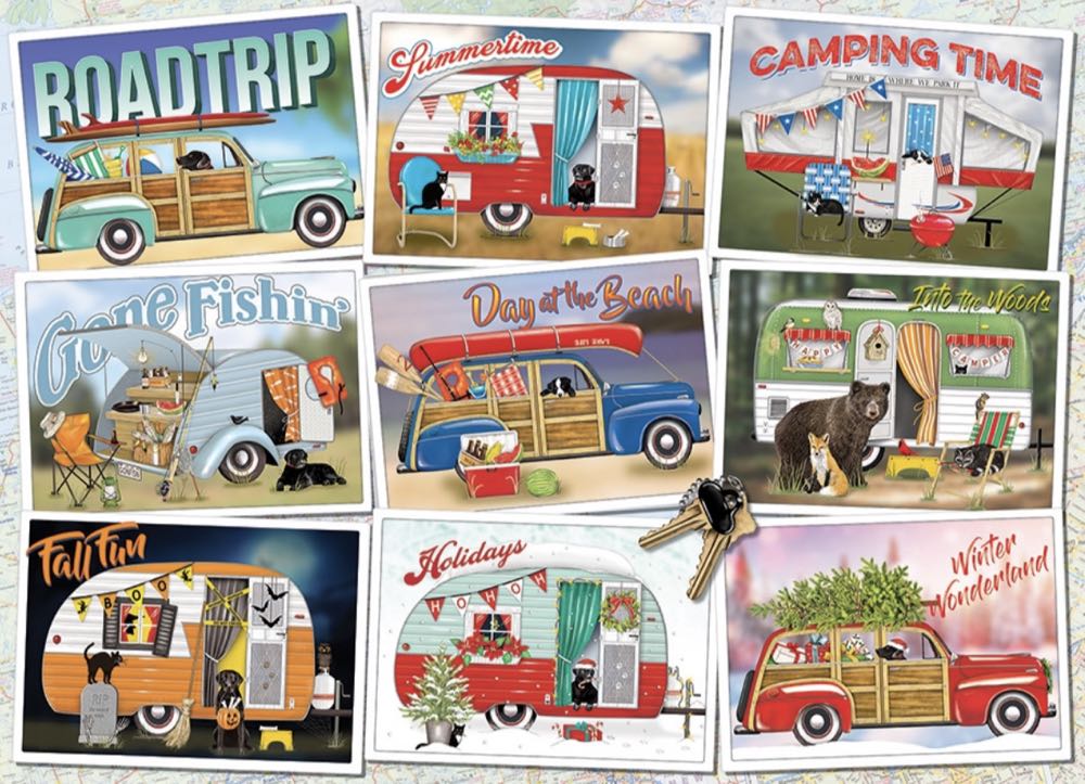 Cobble Hill: Hitting the Road - Cobble Hill puzzle collectible [Barcode 625012572255] - Main Image 2