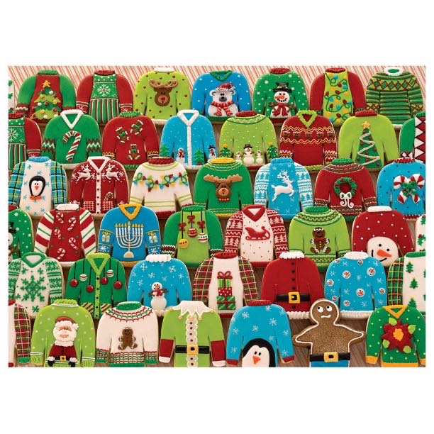 Ugly Xmas Sweaters - Cobble Hill puzzle collectible [Barcode 625012801430] - Main Image 2
