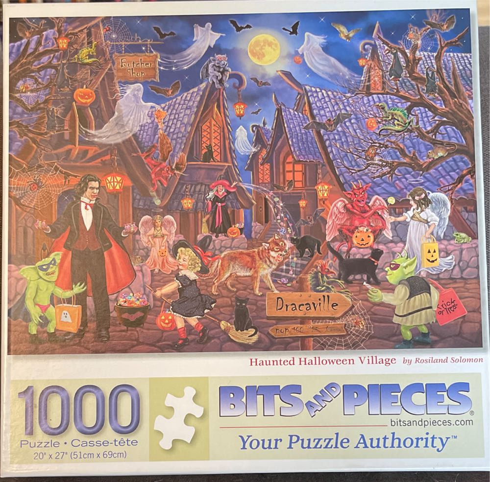 Haunted Halloween Village - Bits & Pieces puzzle collectible [Barcode 192949041616] - Main Image 2