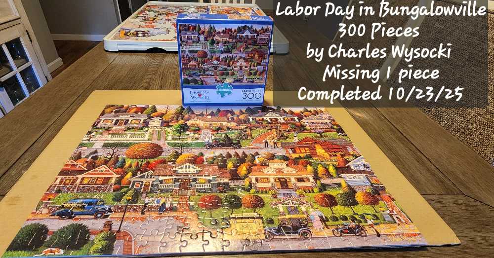Charles Wysocki: Labor Day In Bungalowville - Buffalo Games 🇺🇸 puzzle collectible [Barcode 079346026470] - Main Image 3