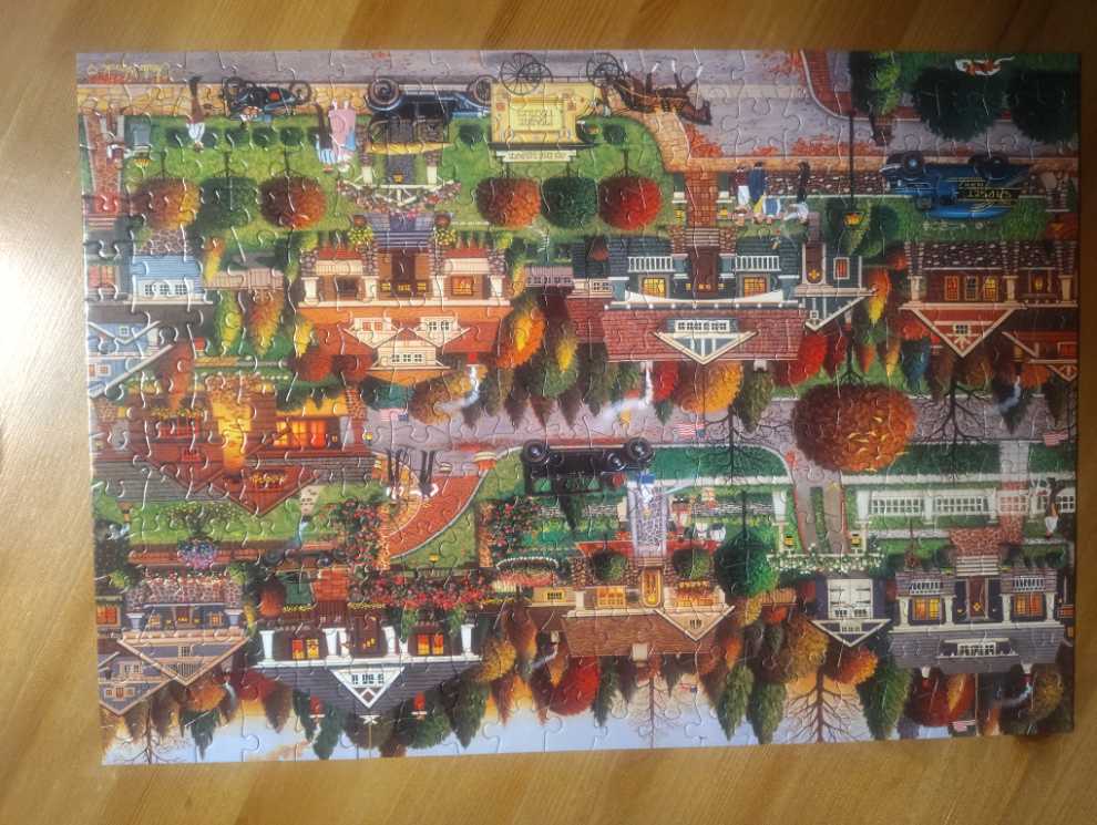 Charles Wysocki: Labor Day In Bungalowville - Buffalo Games 🇺🇸 puzzle collectible [Barcode 079346026470] - Main Image 4