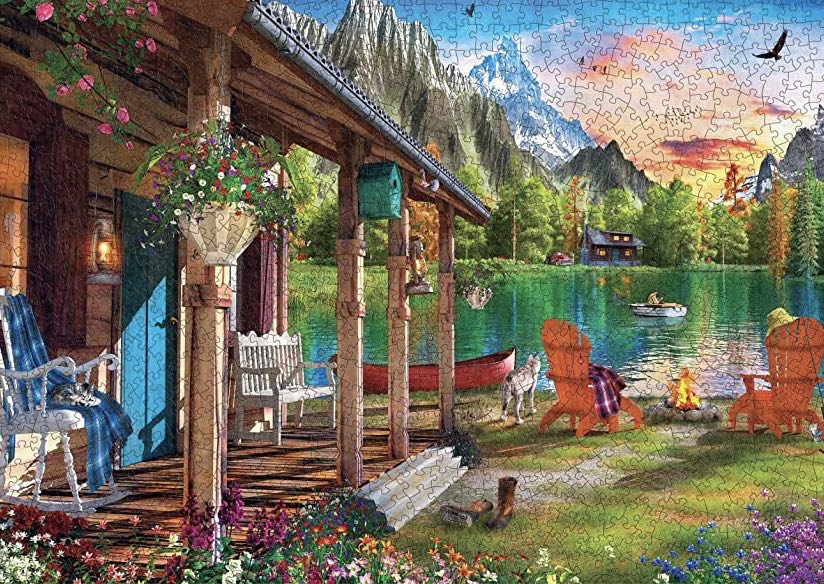 Evening On The Lake - Master Pieces puzzle collectible [Barcode 705988719615] - Main Image 4