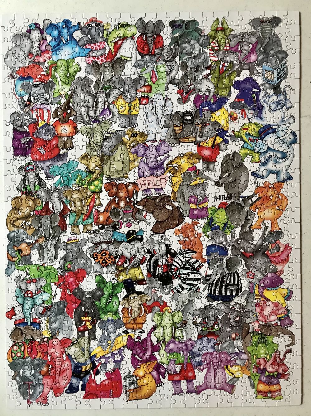 One Hundred Elephants And A Mouse - Ceaco puzzle collectible [Barcode 021081029766] - Main Image 2