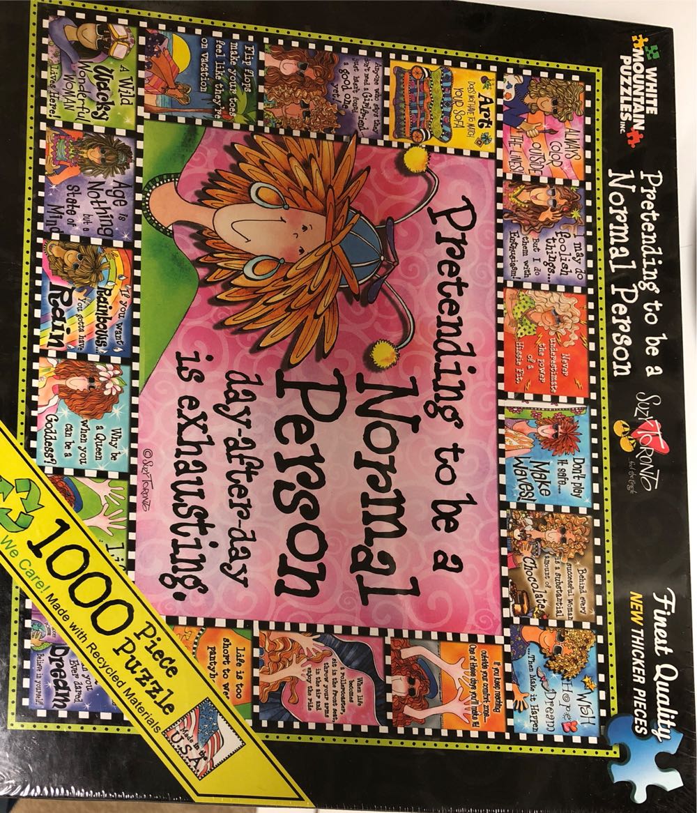Pretending To Be A Normal Person - White Mountain Puzzles puzzle collectible [Barcode 724819253272] - Main Image 2