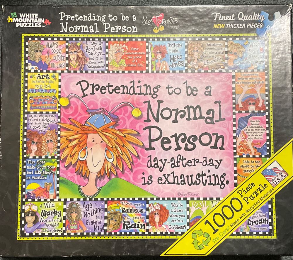 Pretending To Be A Normal Person - White Mountain Puzzles puzzle collectible [Barcode 724819253272] - Main Image 3