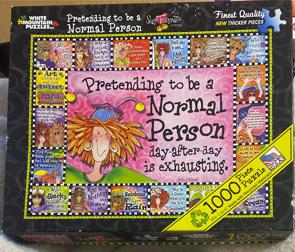 Pretending To Be A Normal Person - White Mountain Puzzles puzzle collectible [Barcode 724819253272] - Main Image 4