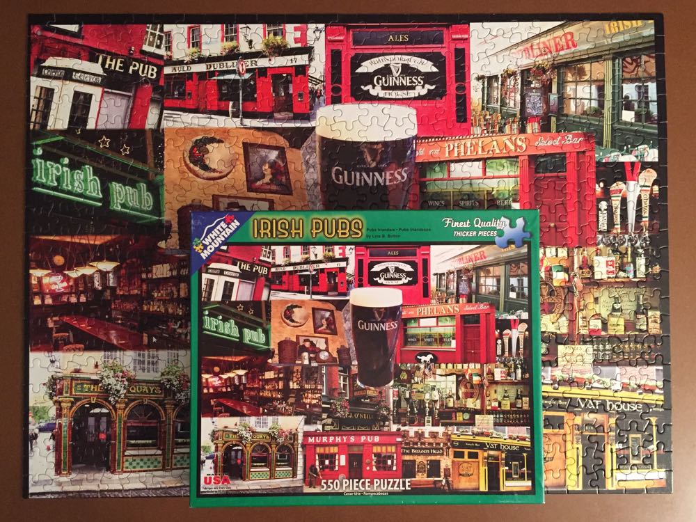 Irish Pubs - White Mountain Puzzles puzzle collectible [Barcode 724819255078] - Main Image 3
