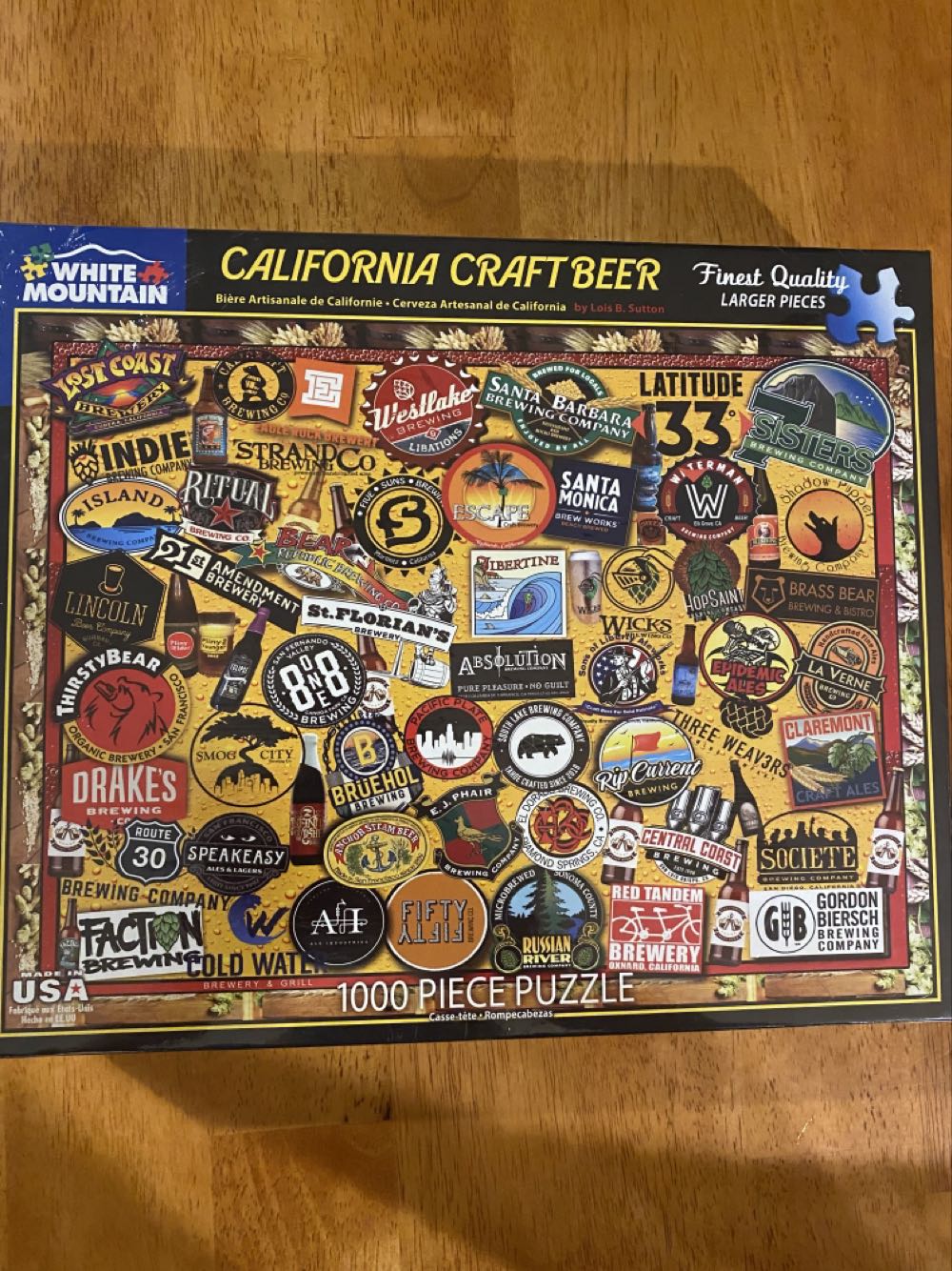 California Craft Beer - White Mountain Puzzles puzzle collectible [Barcode 724819262236] - Main Image 2