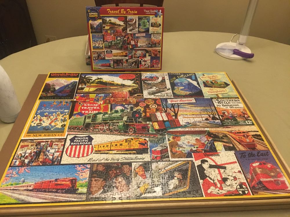 Travel By Train - White Mountain puzzle collectible [Barcode 724819258826] - Main Image 2