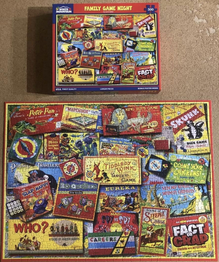 Family Game Night - White Mountain puzzle collectible [Barcode 724819260140] - Main Image 4
