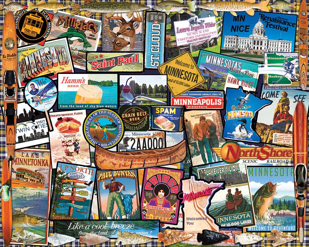 I Love Minnesota - White Mountain puzzle collectible [Barcode 724819262410] - Main Image 2