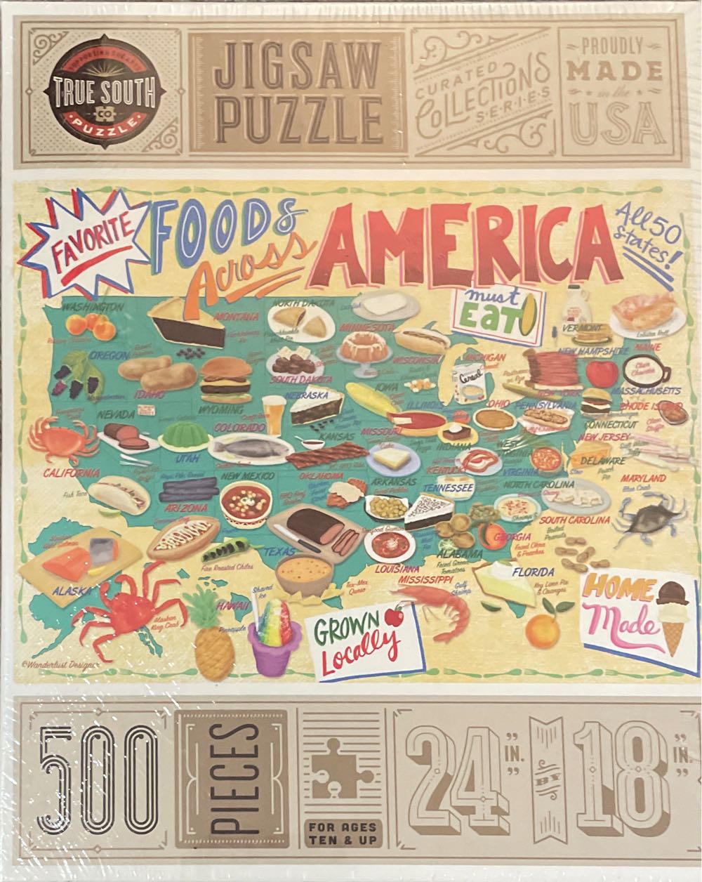 Favorite Foods Across America - True South puzzle collectible [Barcode 752830678460] - Main Image 2