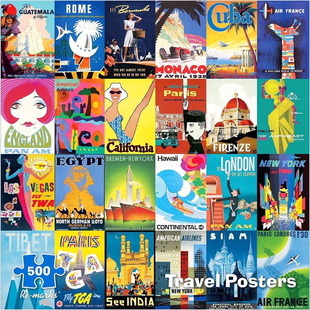 Travel Posters - Re-marks puzzle collectible [Barcode 681410190248] - Main Image 2