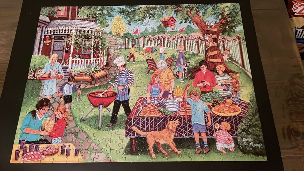 Backyard Barbeque Mary St John 5.00 - Bits & Pieces 🇺🇸 puzzle collectible [Barcode 192949037732] - Main Image 2