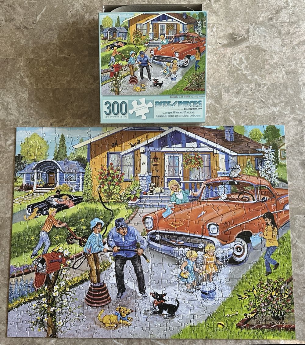 Family Car Wash  - Cheryl  - Bits & Pieces puzzle collectible [Barcode 192949037756] - Main Image 2