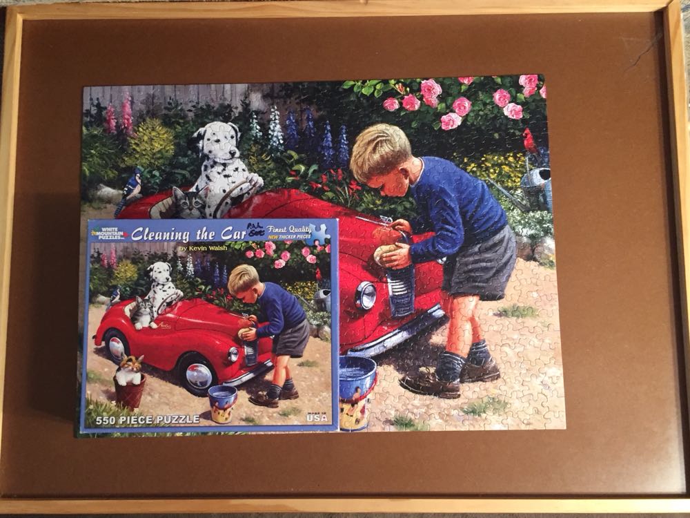 Cleaning The Car - White Mountain Puzzles puzzle collectible [Barcode 724819255290] - Main Image 4