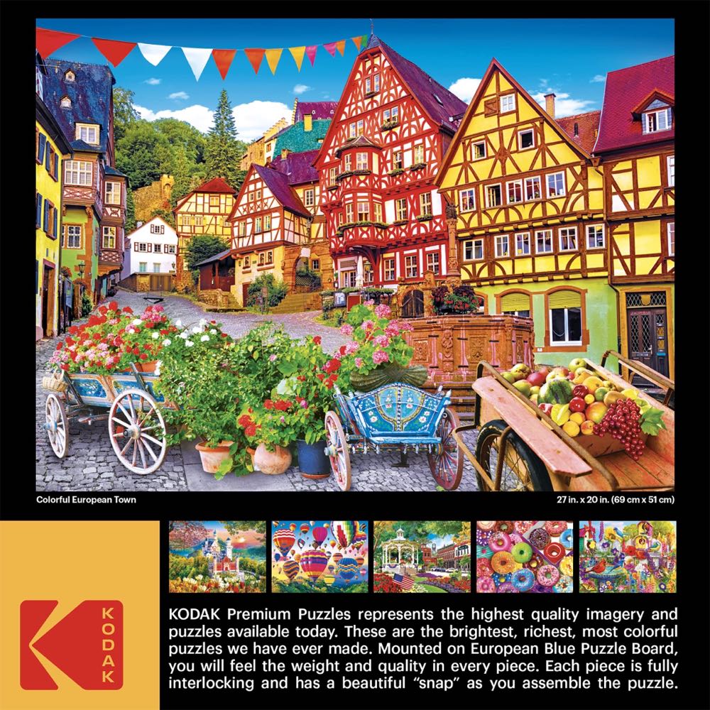 Colorful European Town - Cra-Z-Art puzzle collectible [Barcode 4895145427173] - Main Image 2